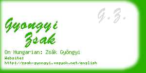 gyongyi zsak business card